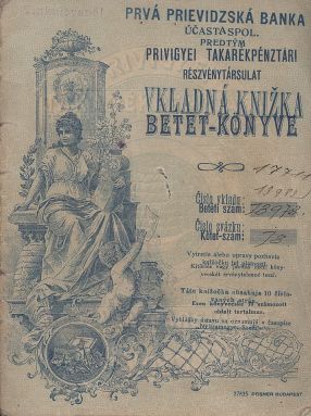 Prvá prievidzská banka, Prievidza - vkladná knižka, 1928